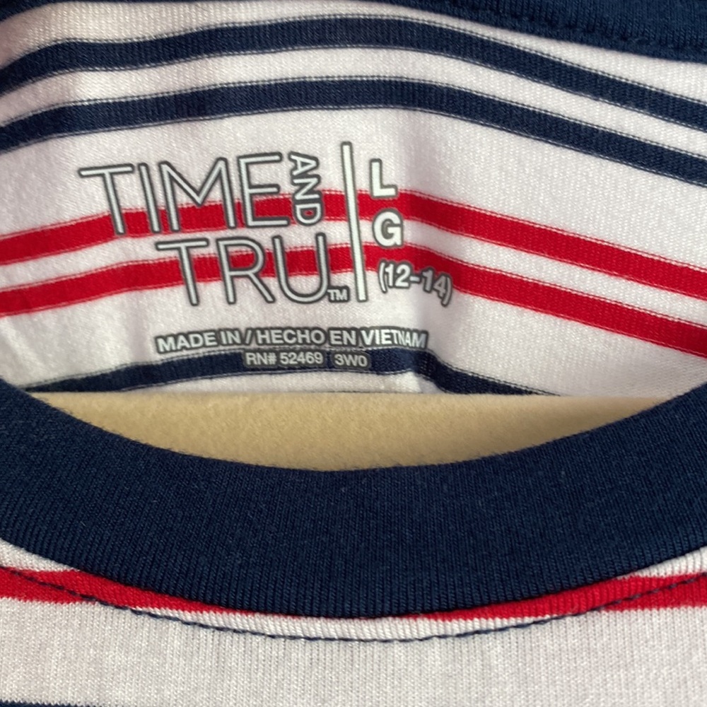 Red white and blue striped sleeveless dress - Picture 3 of 3